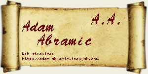 Adam Abramić vizit kartica
